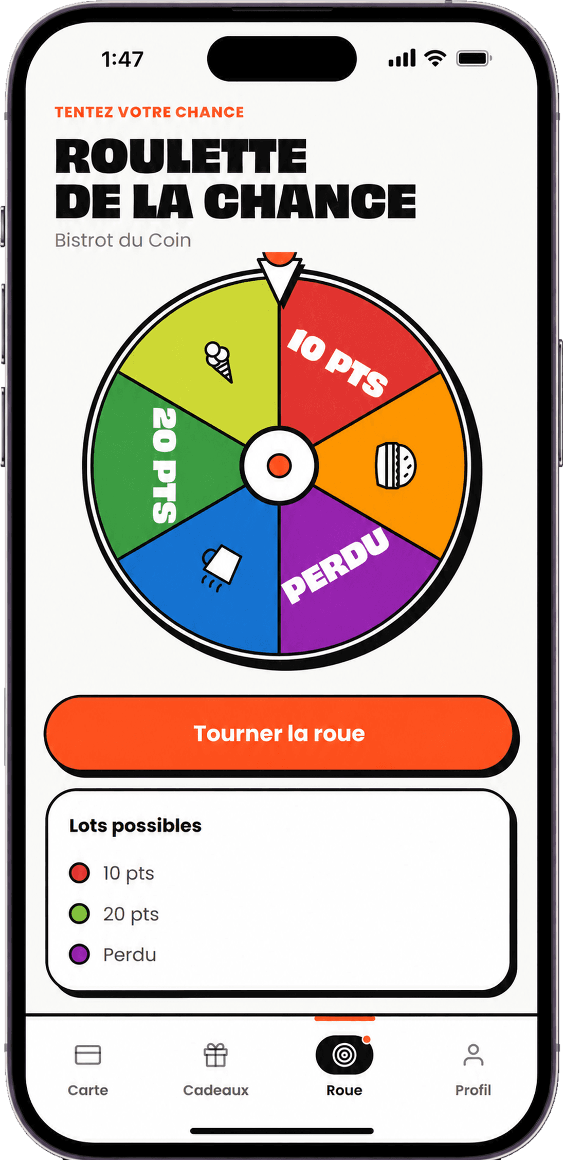 Roulette de la chance Fidelity — un tour gratuit par passage