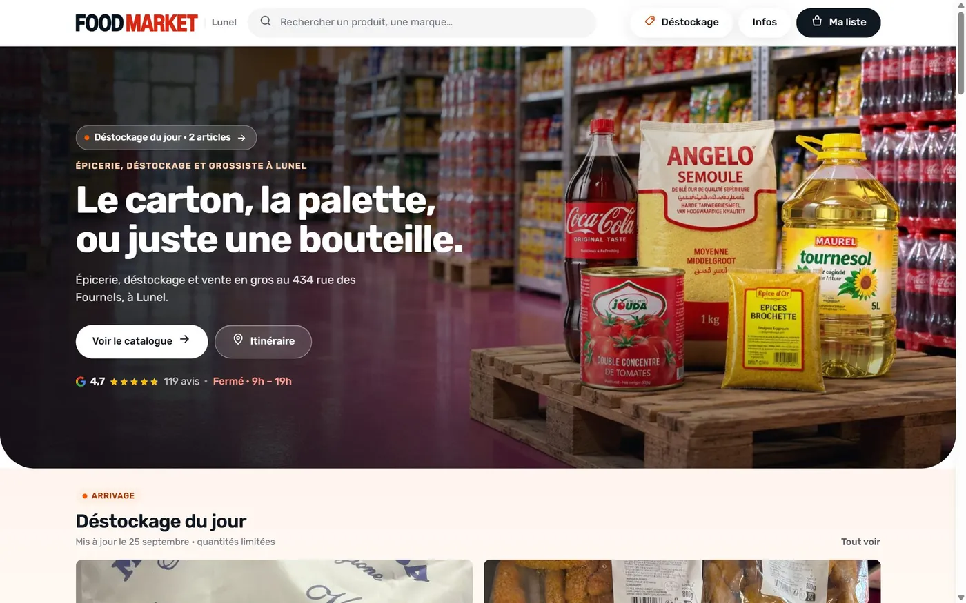Le site Food Market